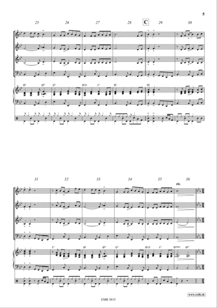 Shell' Be Coming Round The Mountain Concert Band scores gallery preview page 5