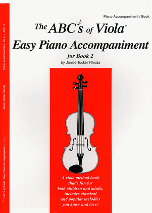Book cover for The ABC's of Viola, Book 2 - Easy Piano Accompaniment
