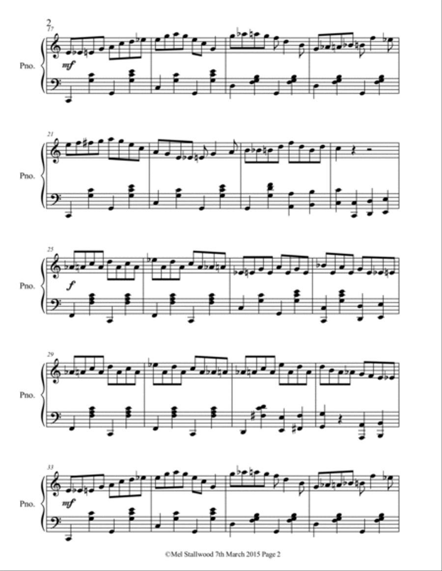 Ragatina No.7 (Fiddlin' On) Piano Solo scores gallery preview page 2