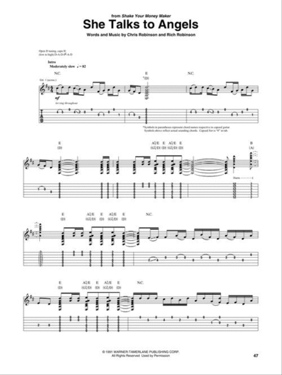 Best of the Black Crowes Electric Guitar scores gallery preview page 5