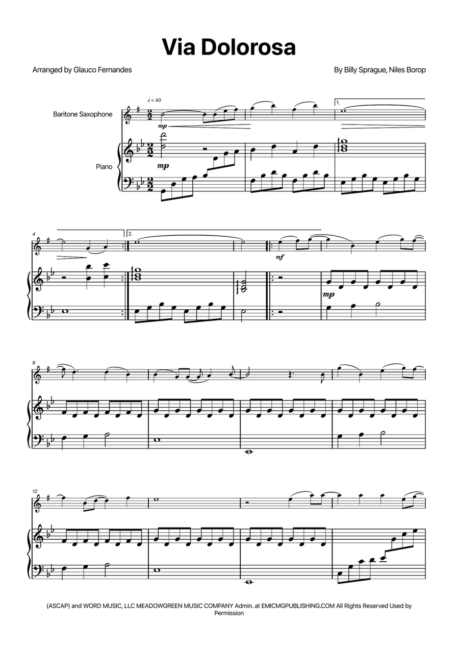 Via Dolorosa Chamber Music scores gallery preview page 1
