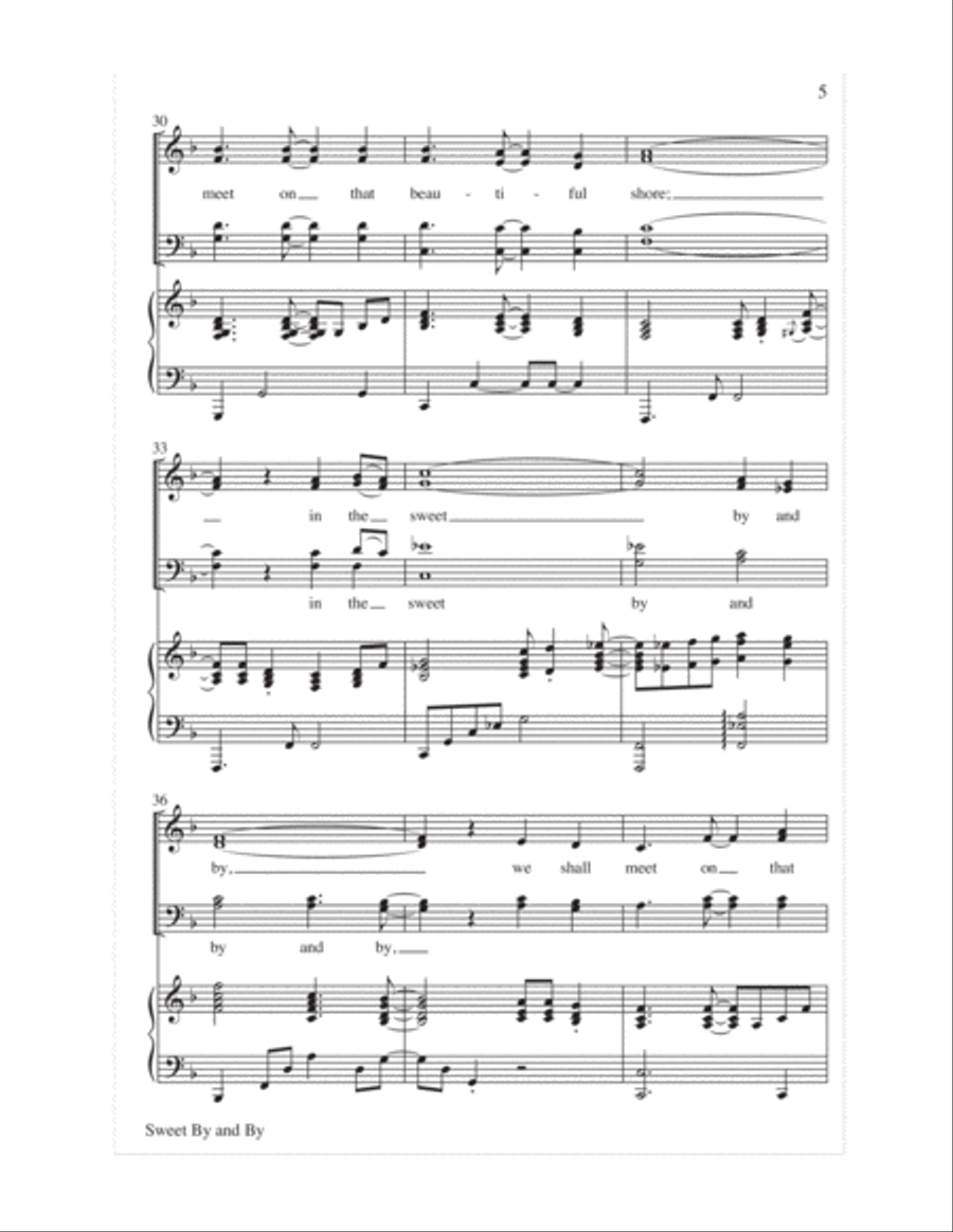Sweet By and By 4-Part scores gallery preview page 6