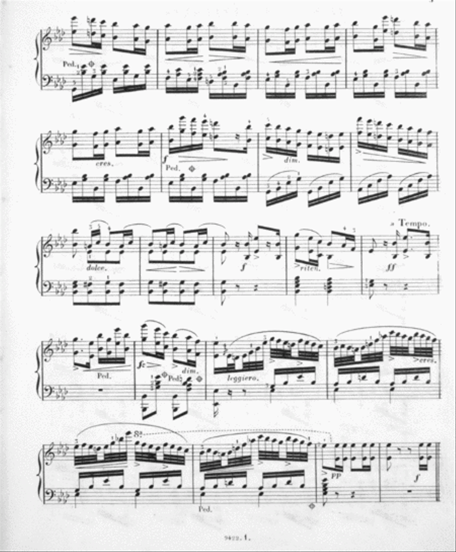 Six Morceaux Elegants pour le Piano sur des Airs Allemands favorits. 3me. Suite Harp scores gallery preview page 3