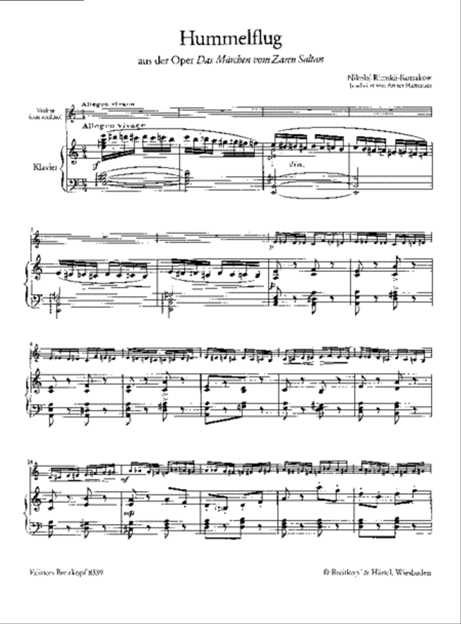 Flight of the Bumblebee Violin Solo scores gallery preview page 2