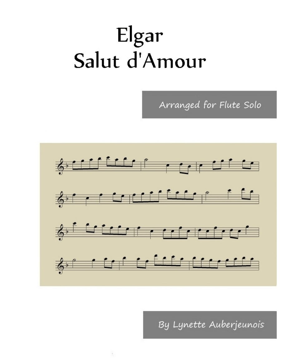 Salut d’Amour - Flute Solo Chamber Music scores gallery preview page 1