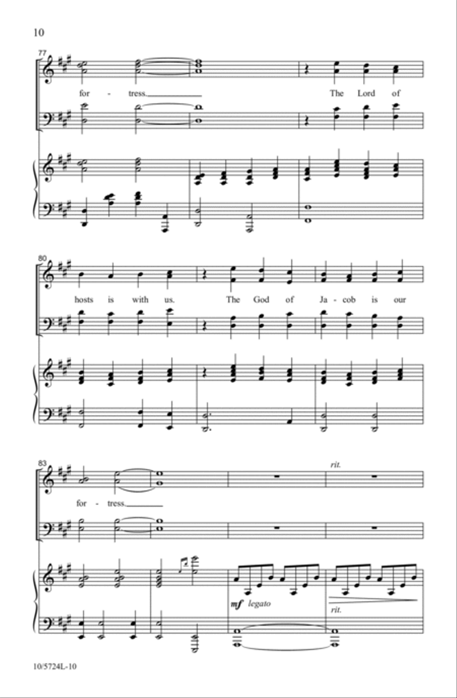 Psalm 46 Psalm 46 4-Part scores gallery preview page 10