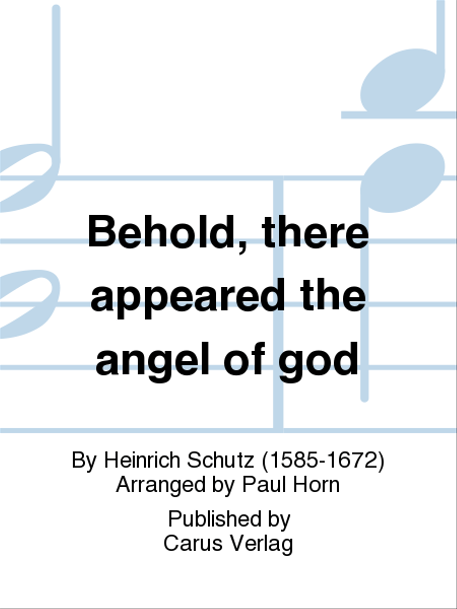 Behold, there appeared the angel of god (Siehe, es erschien der Engel des Herrn) Violin scores gallery preview page 1