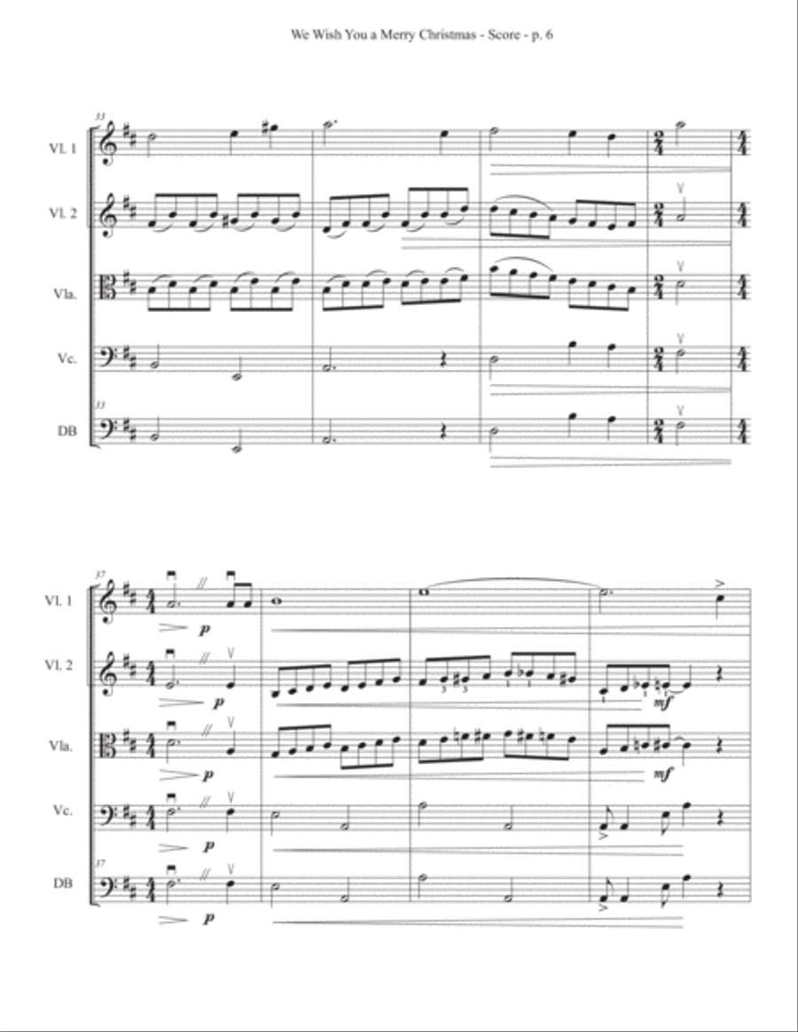 We Wish You a Merry Christmas - String Orchestra String Orchestra scores gallery preview page 6