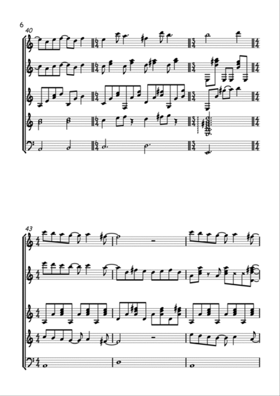 Classical Gas Guitar Ensemble scores gallery preview page 6
