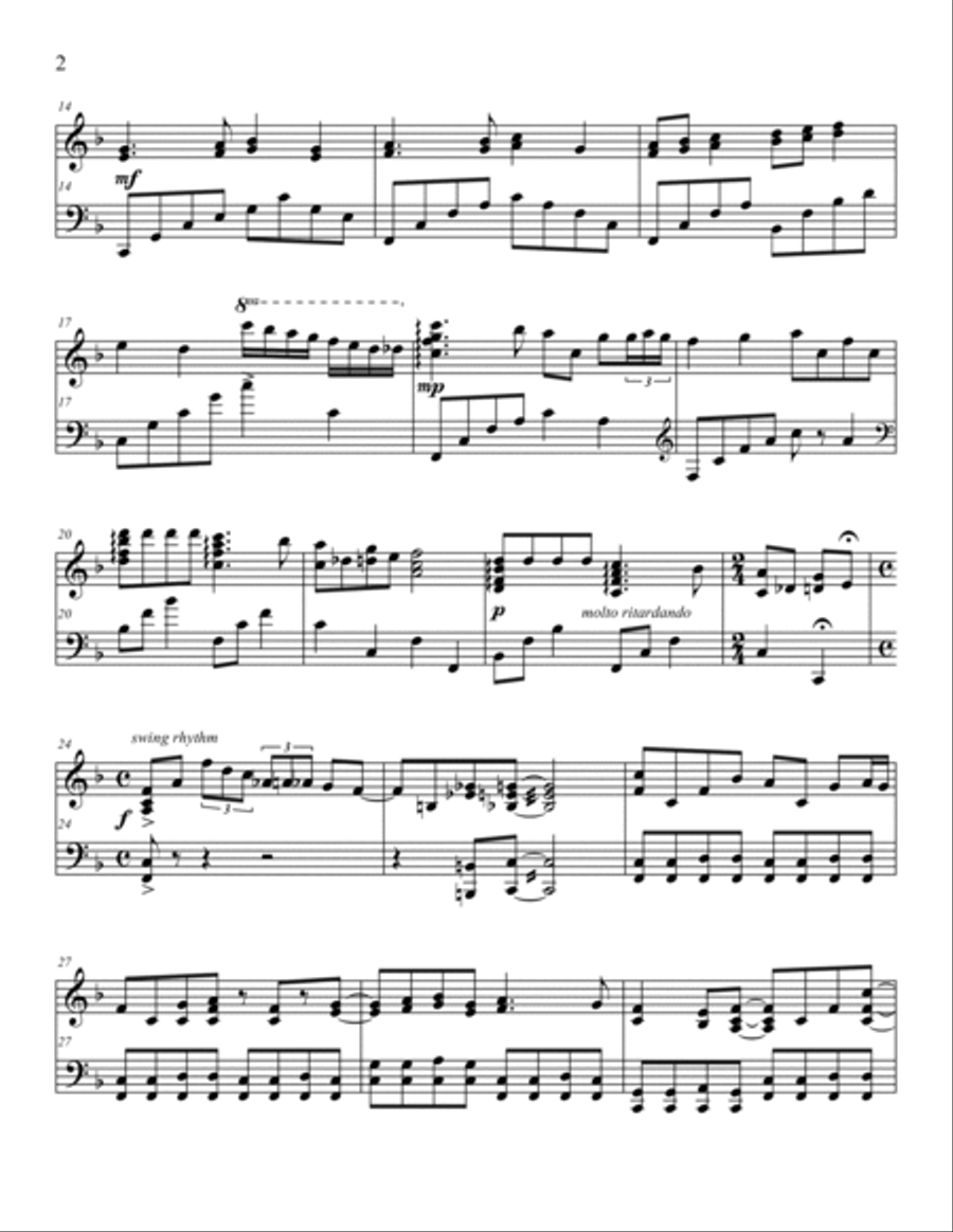 Deck the Halls Deck the Halls Piano Solo scores gallery preview page 2