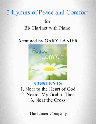 Book cover for 3 HYMNS OF PEACE AND COMFORT (for Bb Clarinet with Piano - Instrument Part included)