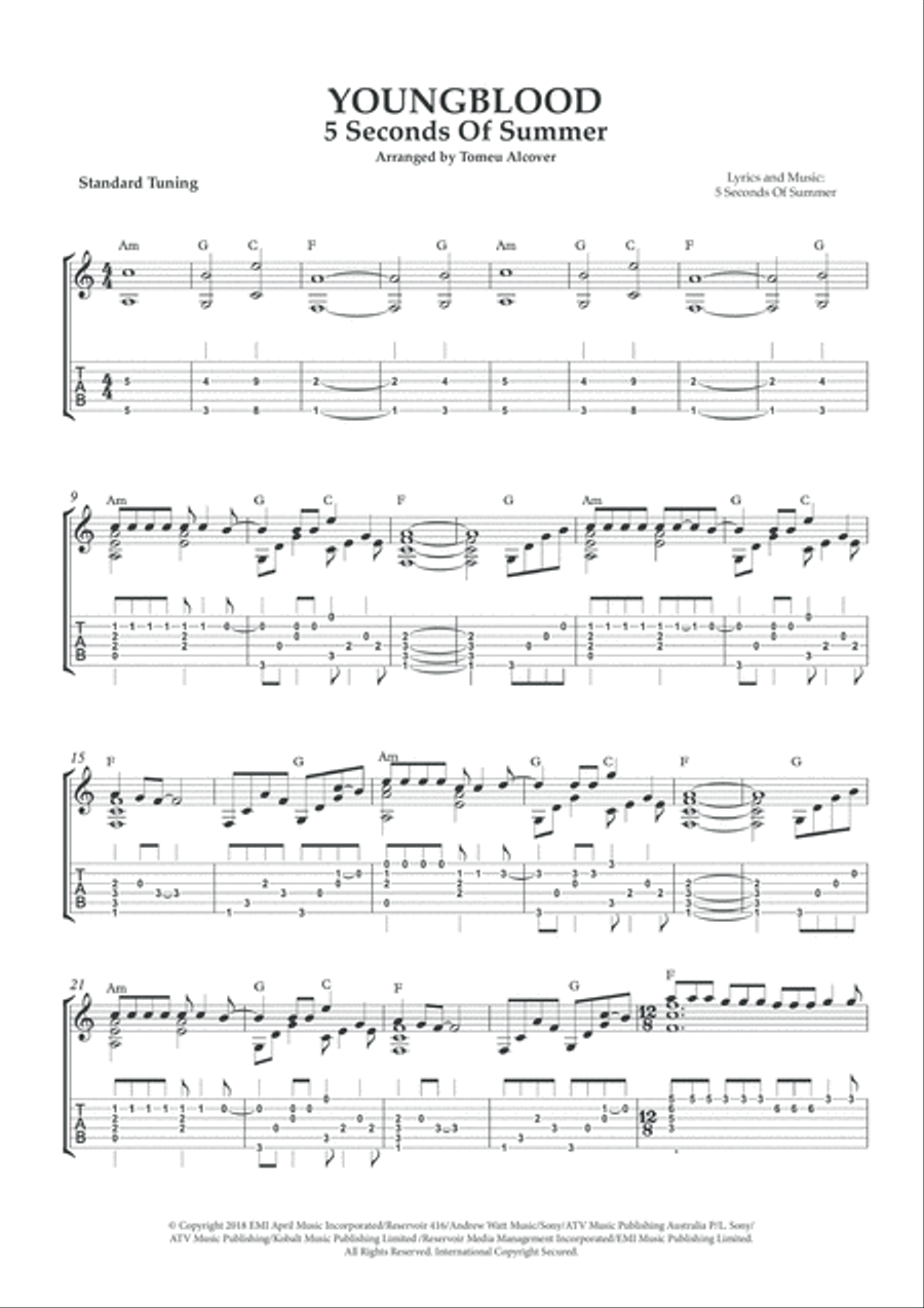 Youngblood Guitar Solo scores gallery preview page 2