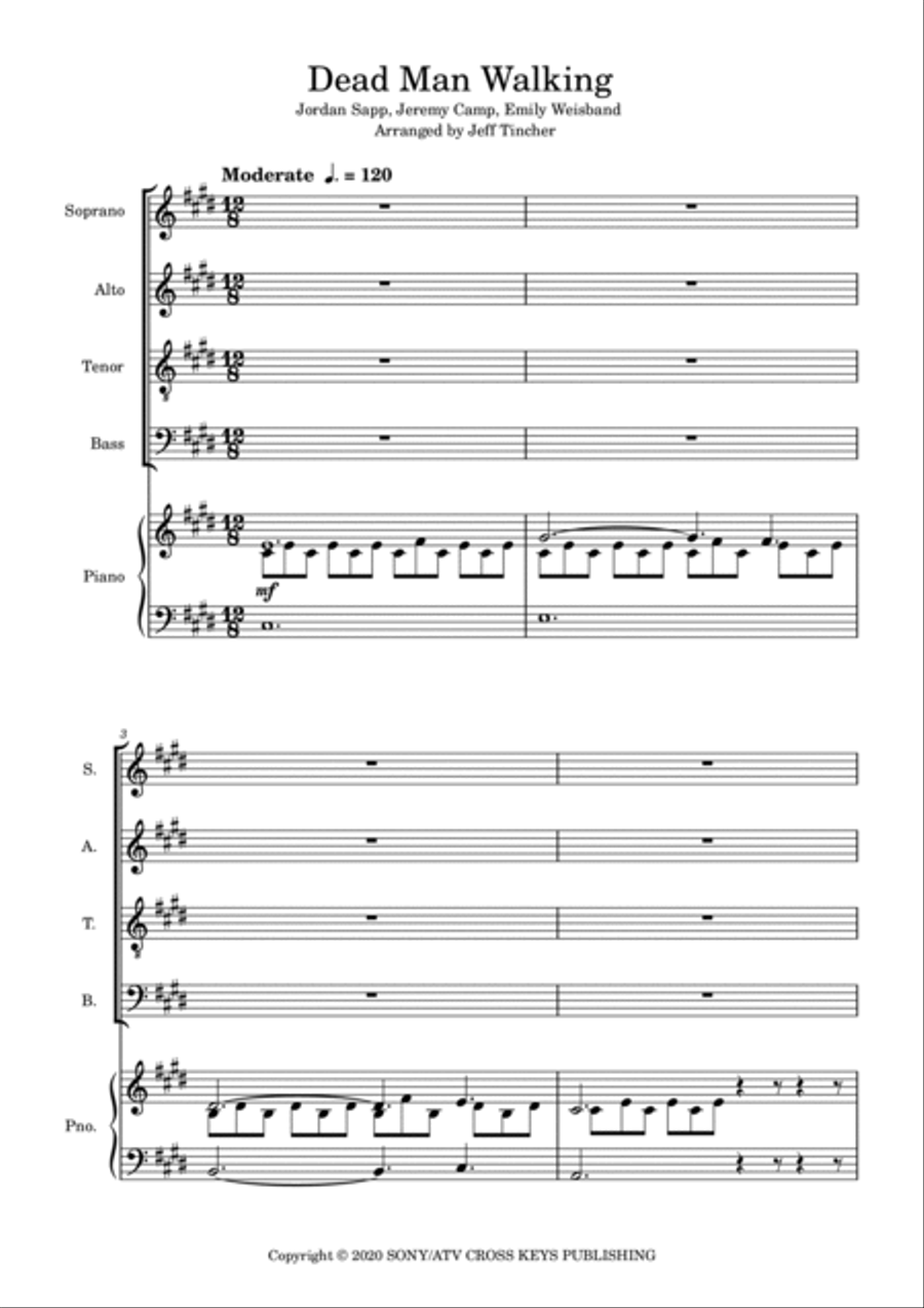 Dead Man Walking 4-Part scores gallery preview page 2