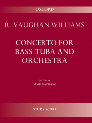 Book cover for Concerto for bass tuba and orchestra