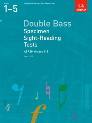 Book cover for Double Bass Specimen Sight-Reading Tests, ABRSM Grades 1-5