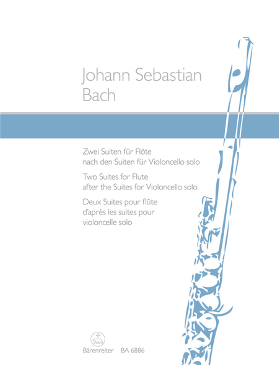 Two Suites for Flute (after the Suites for Violoncello solo BWV 1007, 1009) Flute Solo scores gallery preview page 1