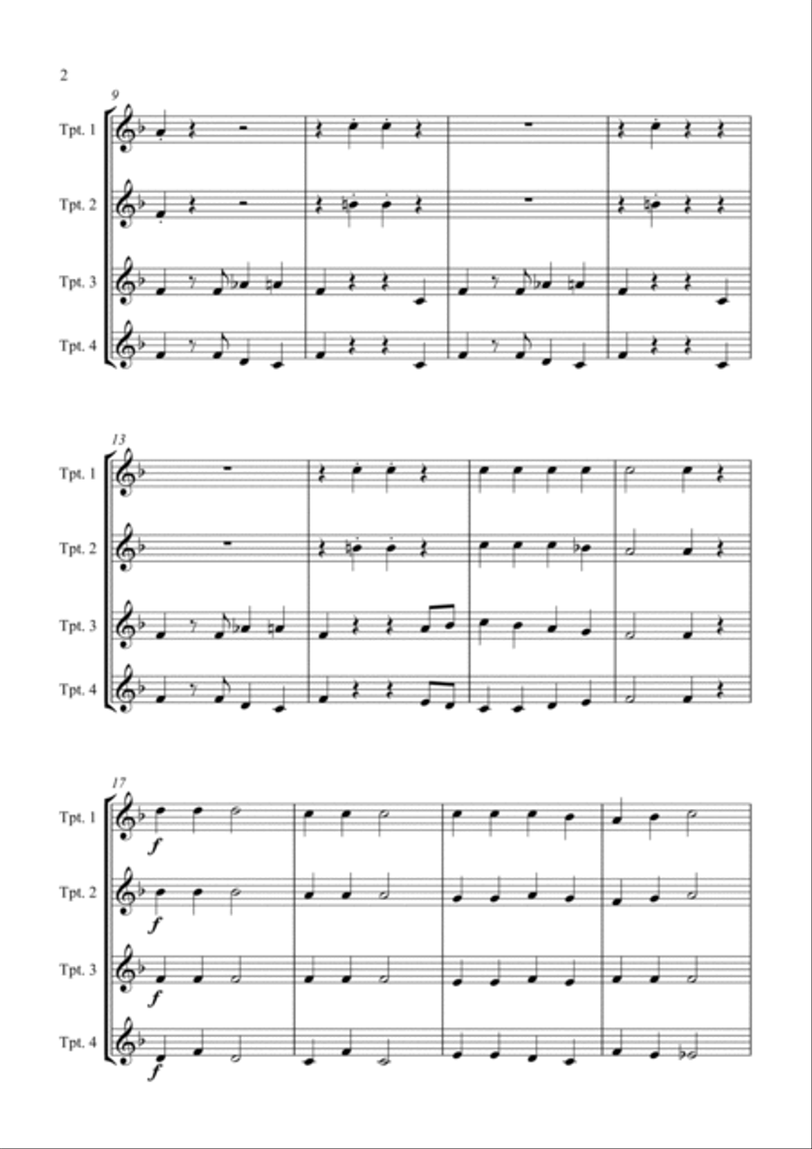 Tricky Trumpets - Quartet for Young Trumpet Players Brass Quartet scores gallery preview page 2