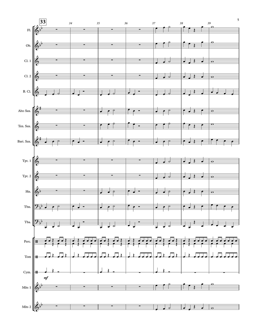 Dragon Warrior - for Young Concert Band Concert Band scores gallery preview page 5