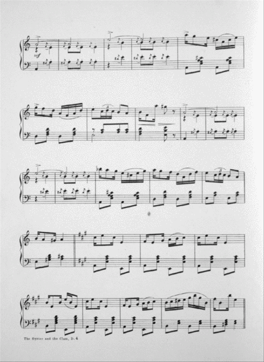 Dance of the Oyster and the Clam. Characteristic Sand Dance Piano Solo scores gallery preview page 3