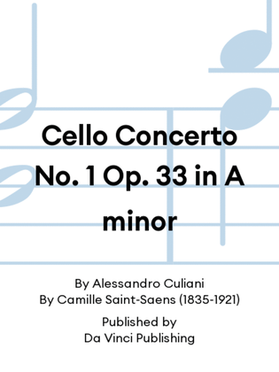 Book cover for Cello Concerto No. 1 Op. 33 in A minor