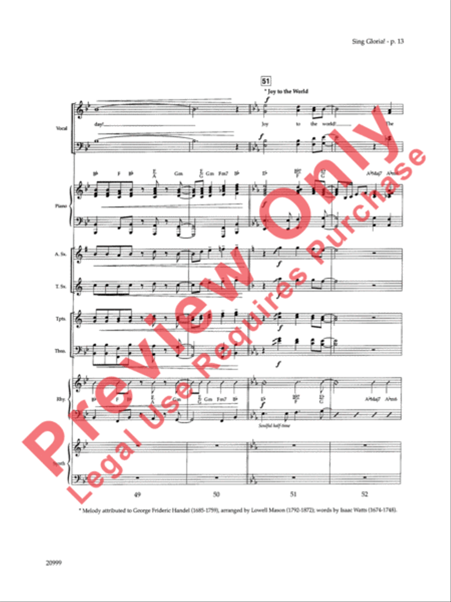 Sing Gloria! (A Song for Christmas) Choir scores gallery preview page 14