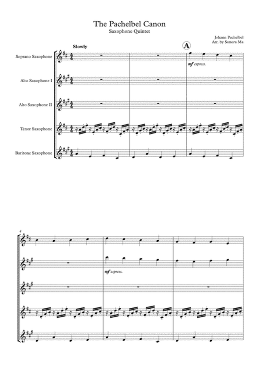 The Pachelbel Canon - Saxophone Quintet