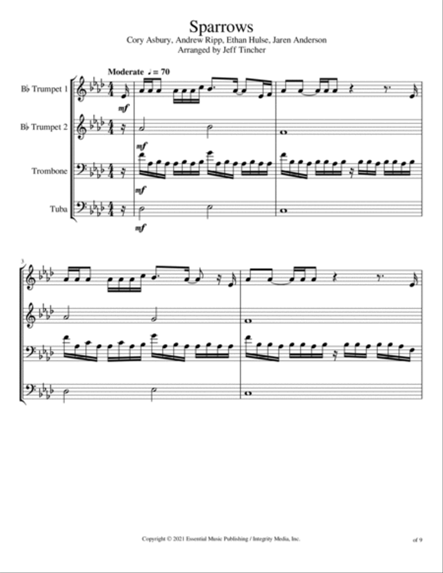 Sparrows Sparrows Brass Ensemble scores gallery preview page 2