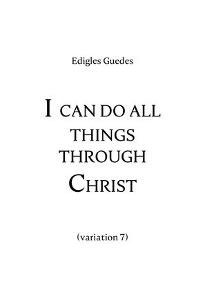 Book cover for I can do all things through Christ (variation 7)
