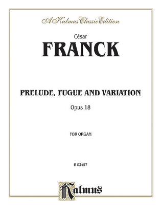 Book cover for Prelude, Fugue and Variation, Op. 18