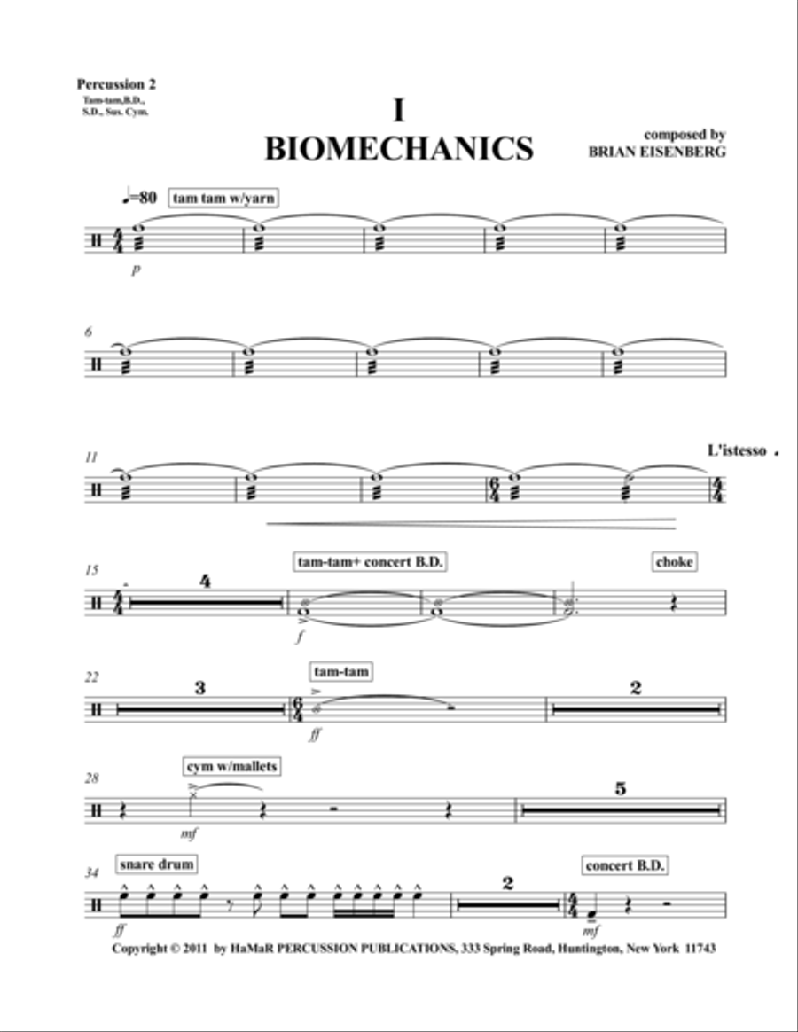 I Biomechanics Marimba scores gallery preview page 1