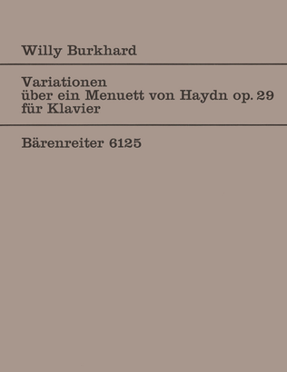 Variationen ueber ein Menuett von Joseph Haydn op. 29