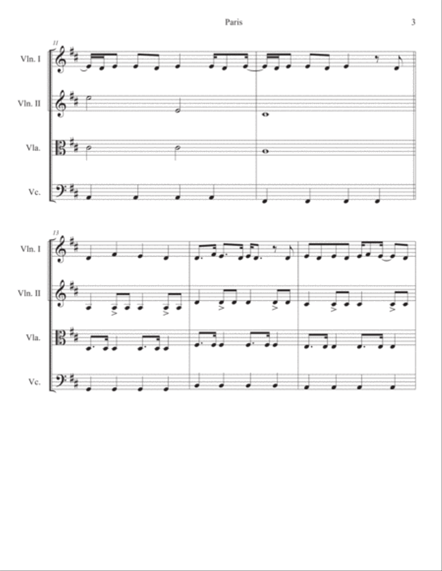 Paris Paris String Quartet scores gallery preview page 3