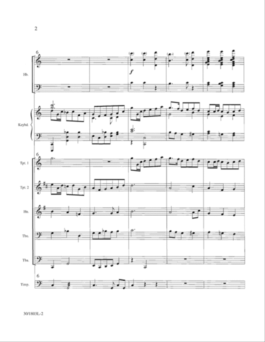 My Country 'Tis of Thee - Score and Parts for Brass and Timpani Horn scores gallery preview page 4