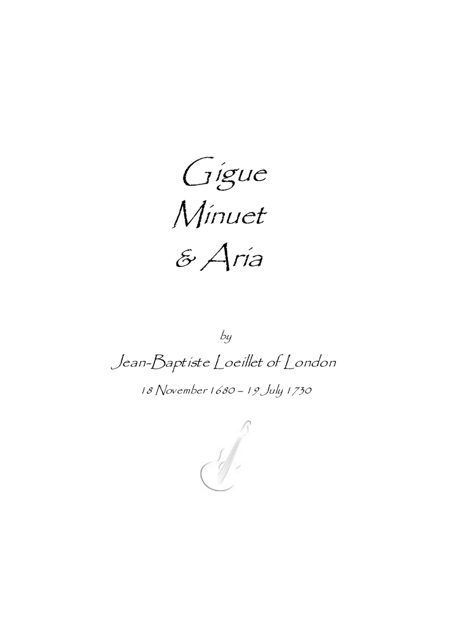 Jean Baptiste Loeillet baroque guitar Acoustic Guitar scores gallery preview page 1