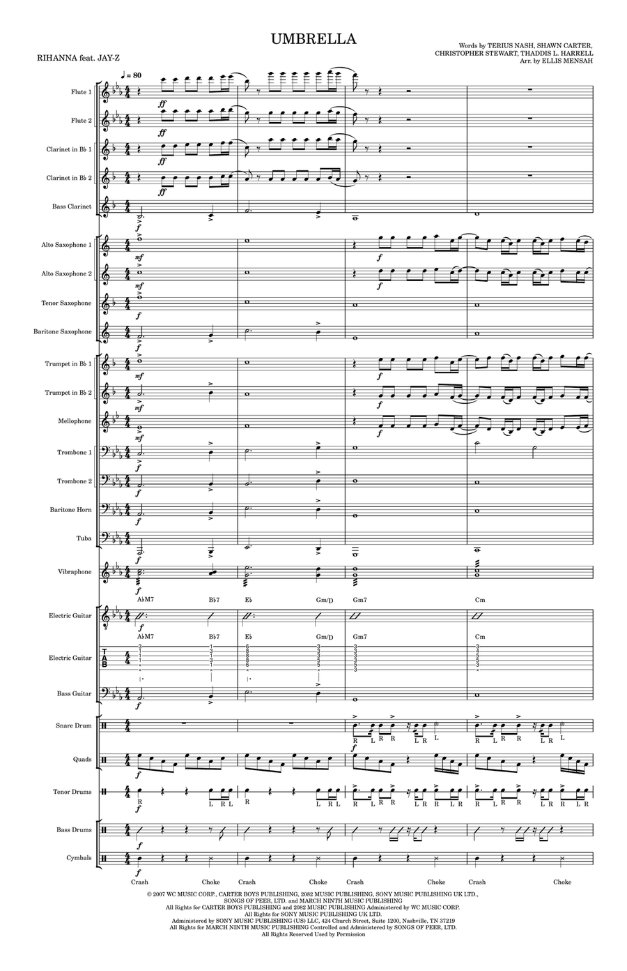 Umbrella Marching Band scores gallery preview page 1