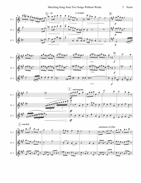 Marching Song by Gustav Holst for Flute Trio image number null