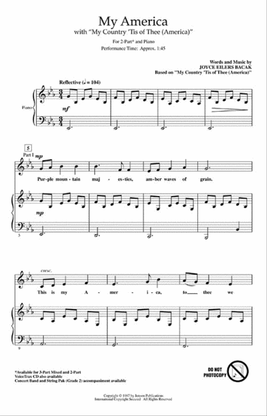 My America My America 2-Part scores gallery preview page 2