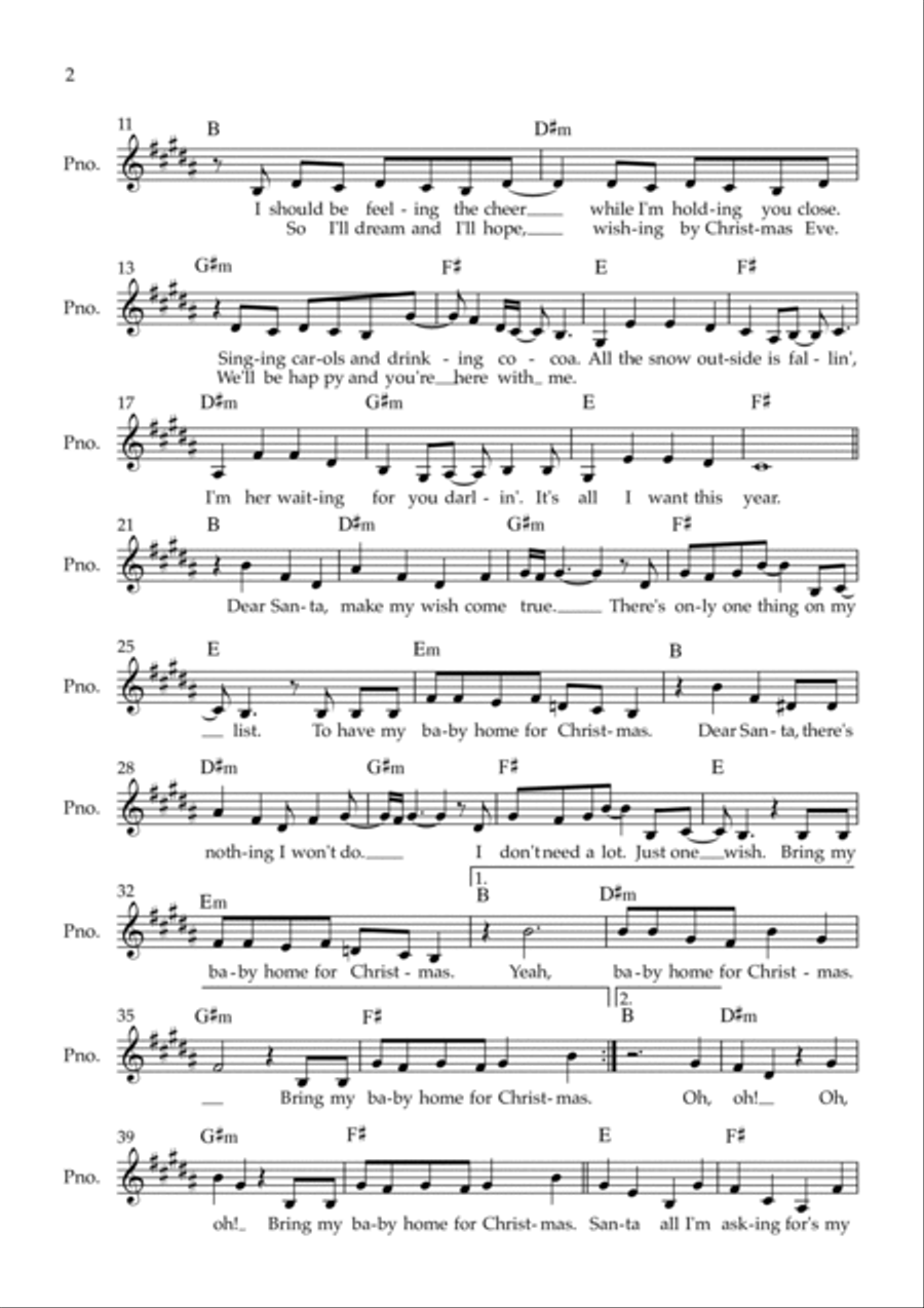 Dear Santa Piano scores gallery preview page 2