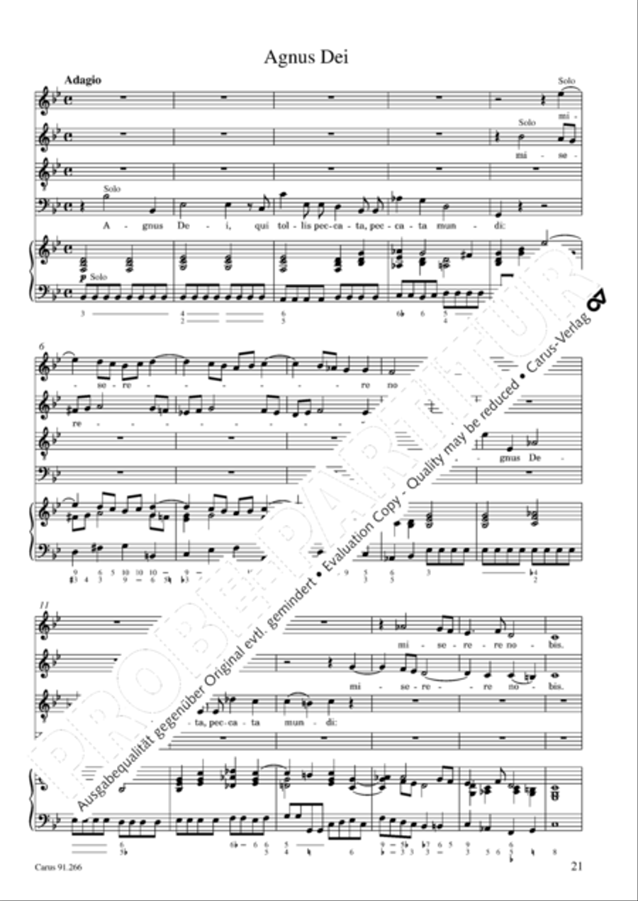 Missa Sancti Jacobi in B Missa Sancti Jacobi in B 4-Part scores gallery preview page 22