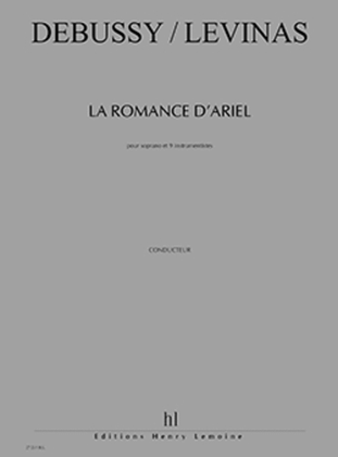 Book cover for La romance d'Ariel extr. de Chansons de Claude Debussy