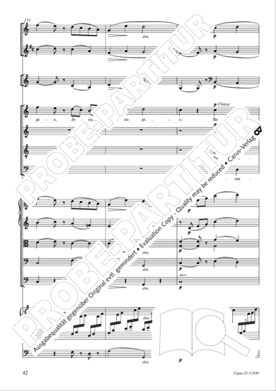 Requiem in C major 4-Part scores gallery preview page 45