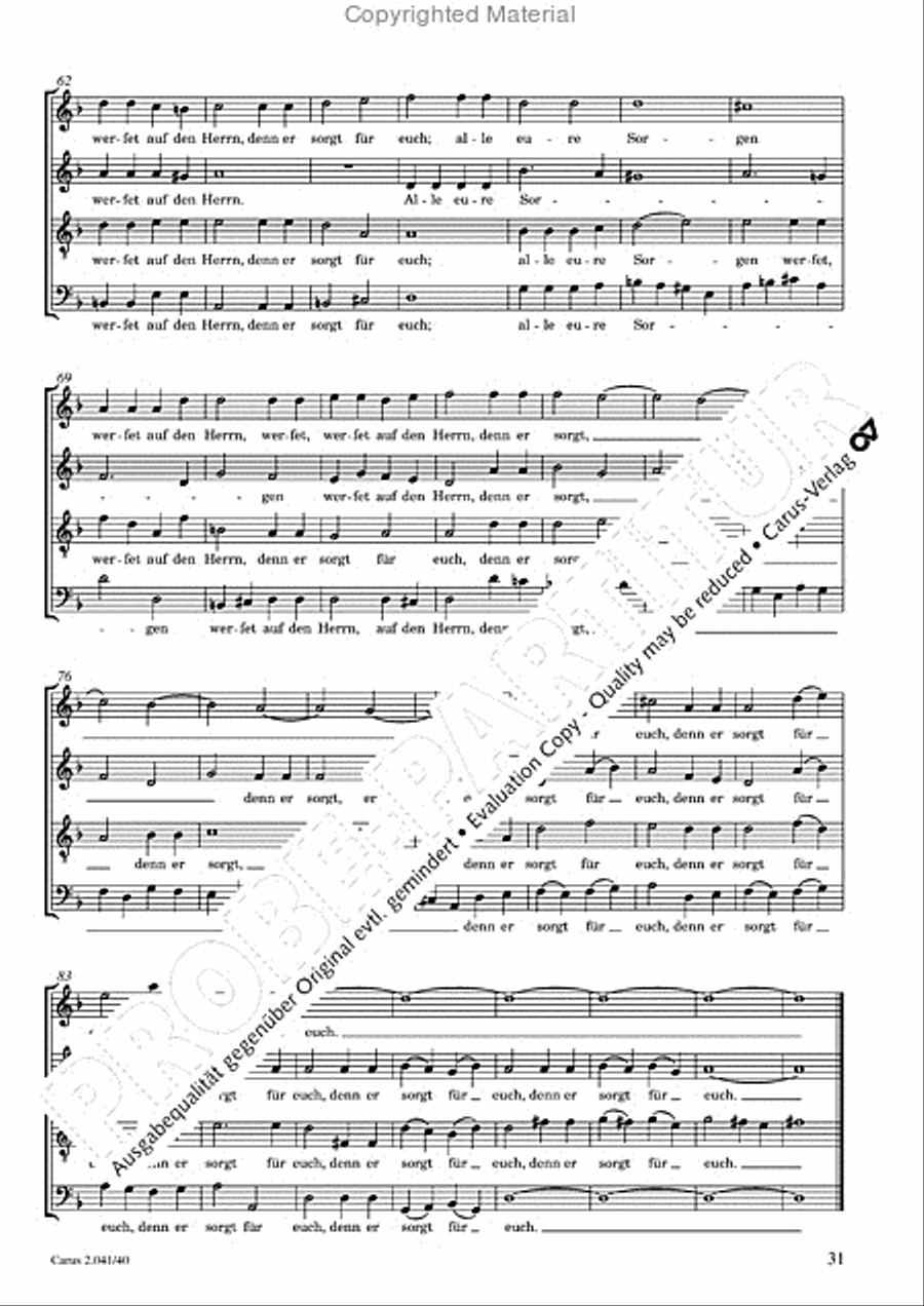 Motets and arias for choirs collected and edited by Johann Adam Hiller, vol. 4 Voice Solo scores gallery preview page 32