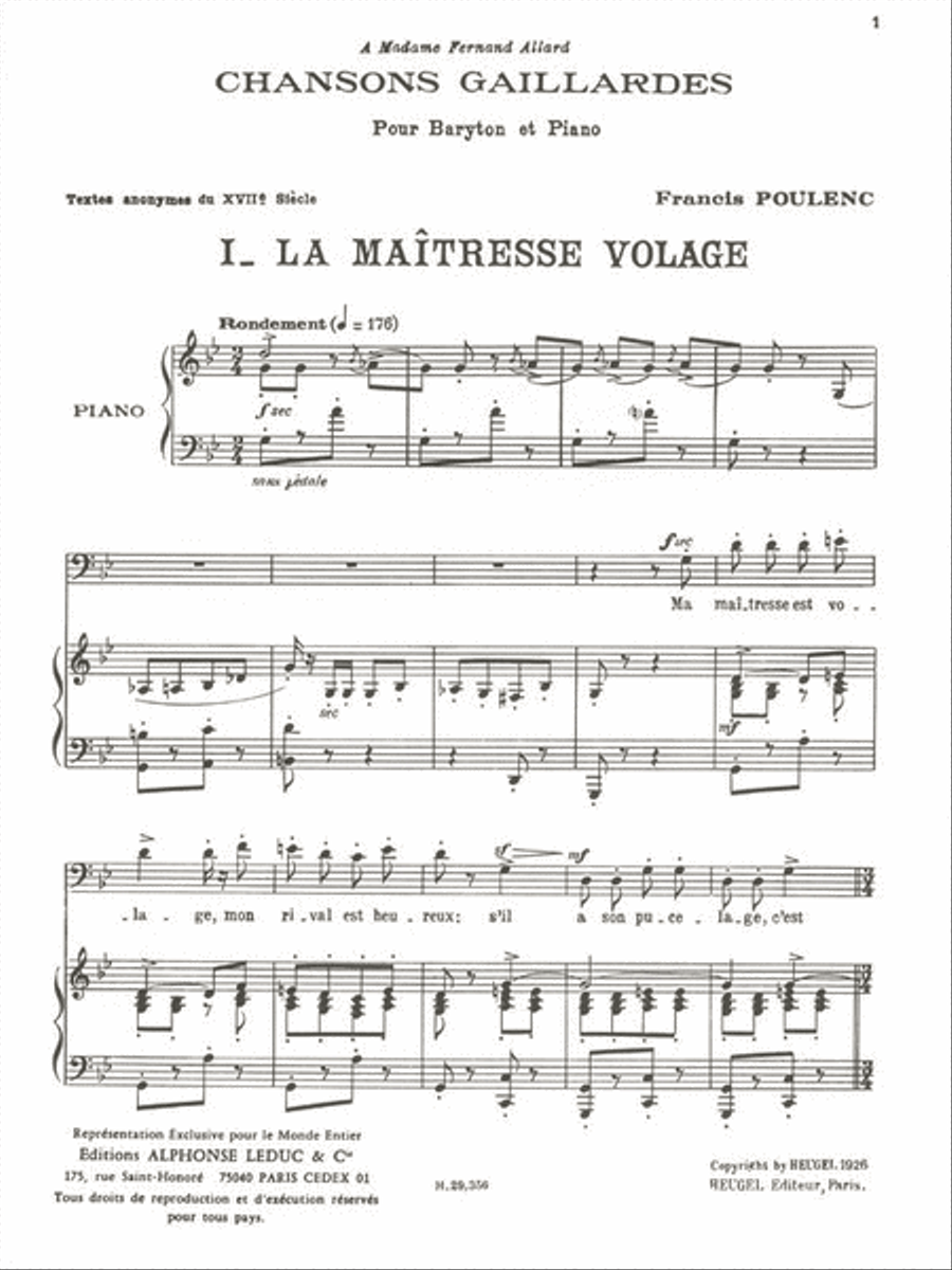 Chansons Gaillardes Voice scores gallery preview page 2