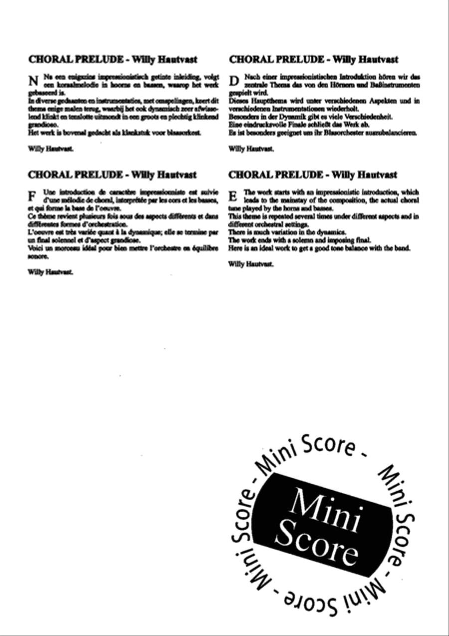 Choral Prelude Concert Band scores gallery preview page 5