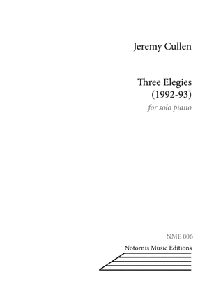Three Elegies for Solo Piano