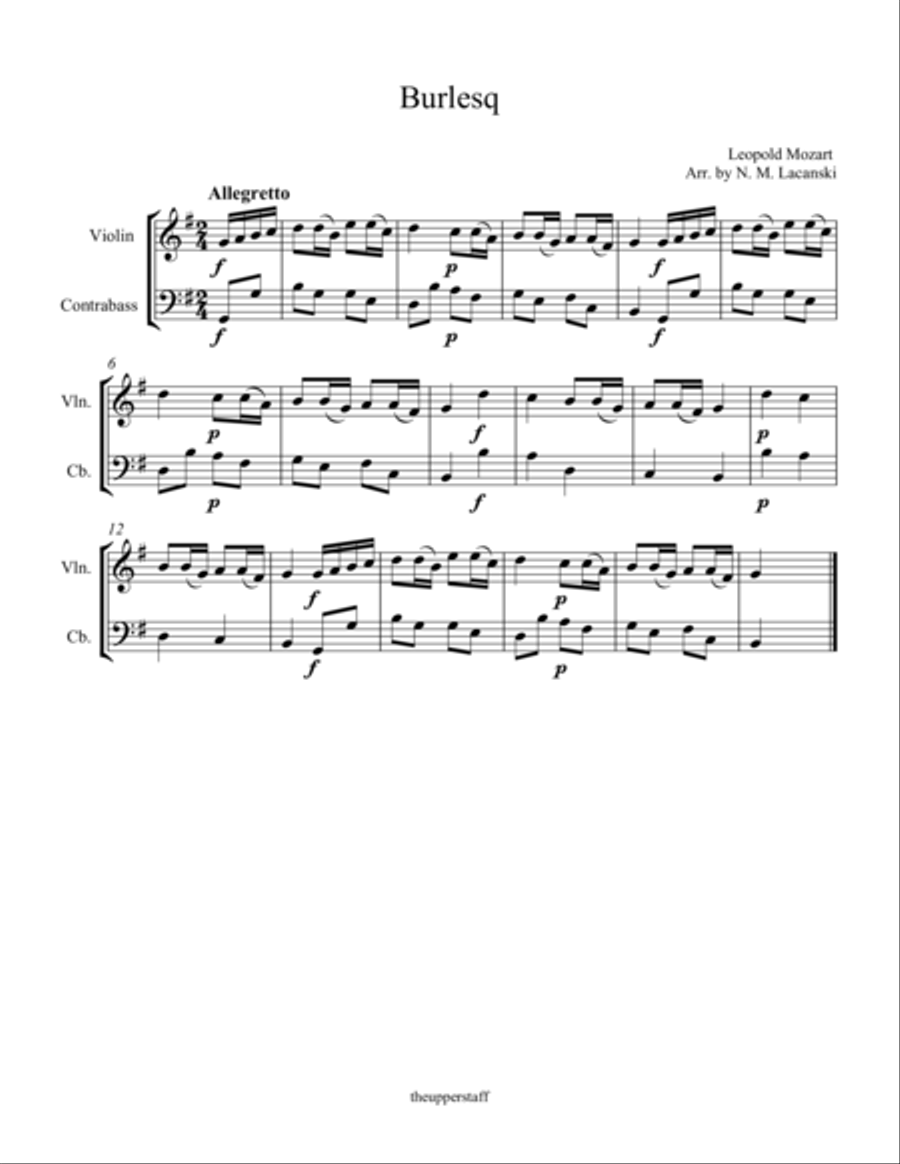 Burlesq String Duet scores gallery preview page 1