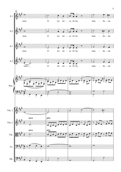 Panis Angelicus (SSAA, Piano and Strings) by Cesar Franck