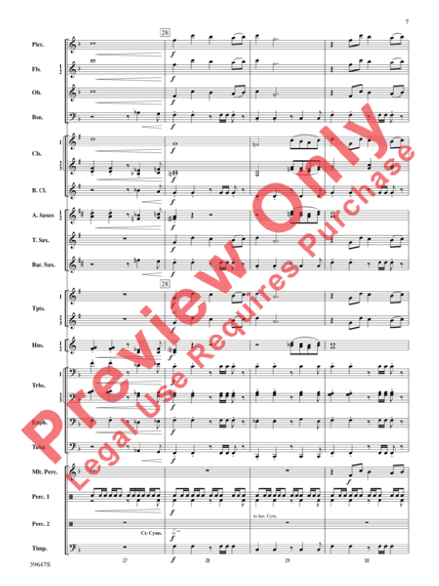 Oak Island Odyssey Concert Band scores gallery preview page 8