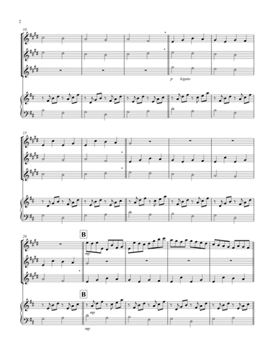 Canon in D (Pachelbel) (D) (Tenor Saxophone Trio, Keyboard)