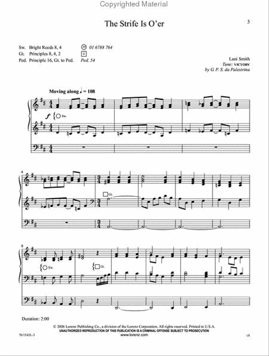 Risen and Exalted! Organ Solo scores gallery preview page 2